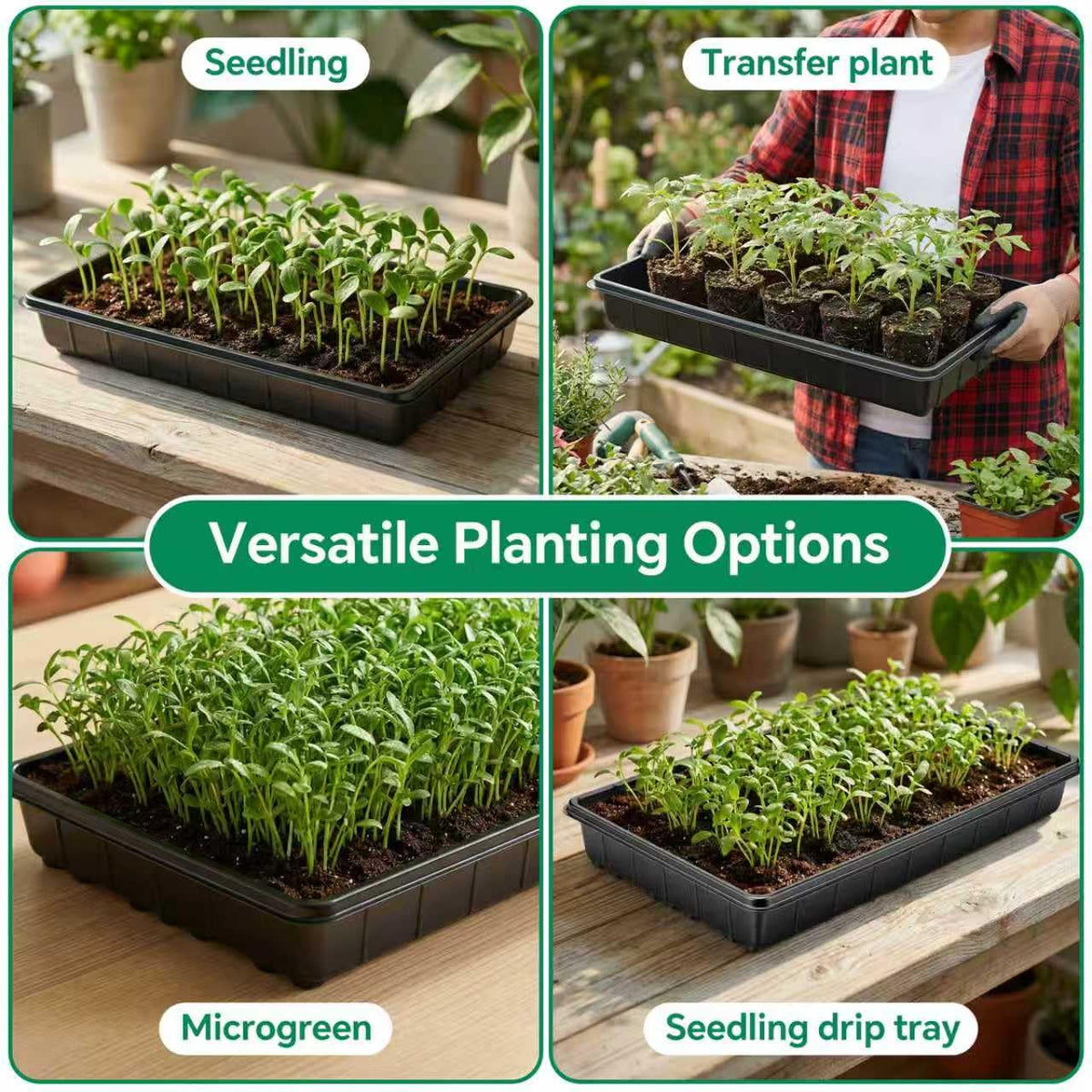 EXTYQWC easy-to-clean lightweight trays simplify daily gardening routines.