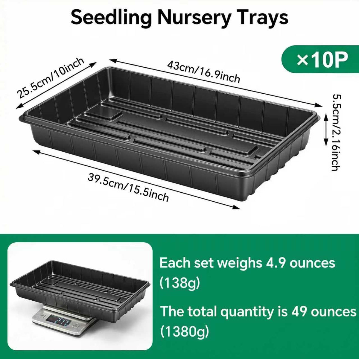 EXTYQWC propagation tray stackable design saves space for organized gardening.