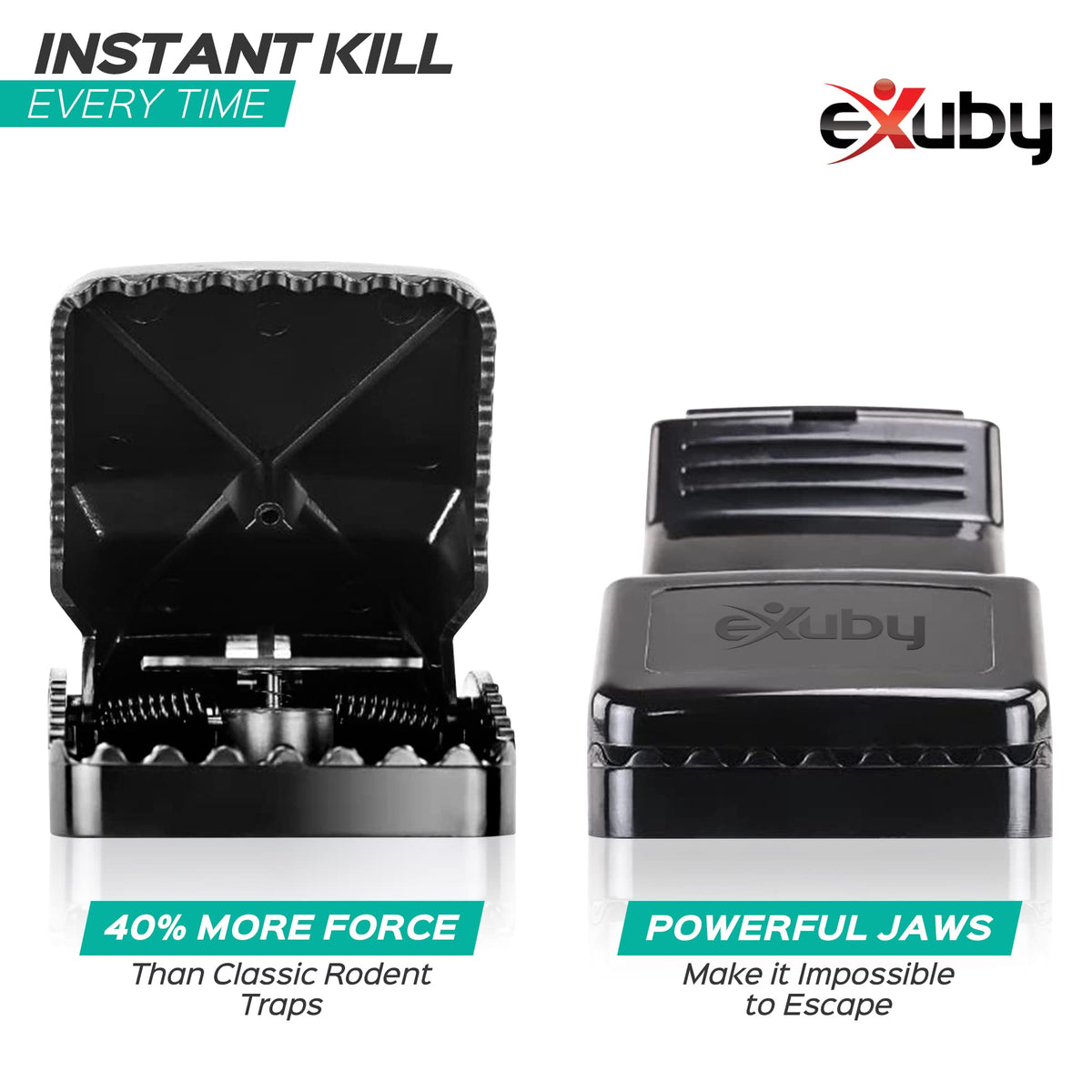 eXuby rat trap large steel spring in action for powerful instant kill.