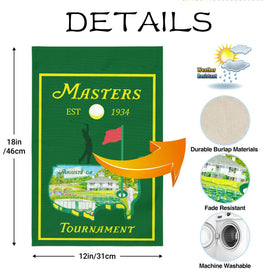 Eychsu Ma-sters Golf Garden Flag double-sided print for visibility from both sides.