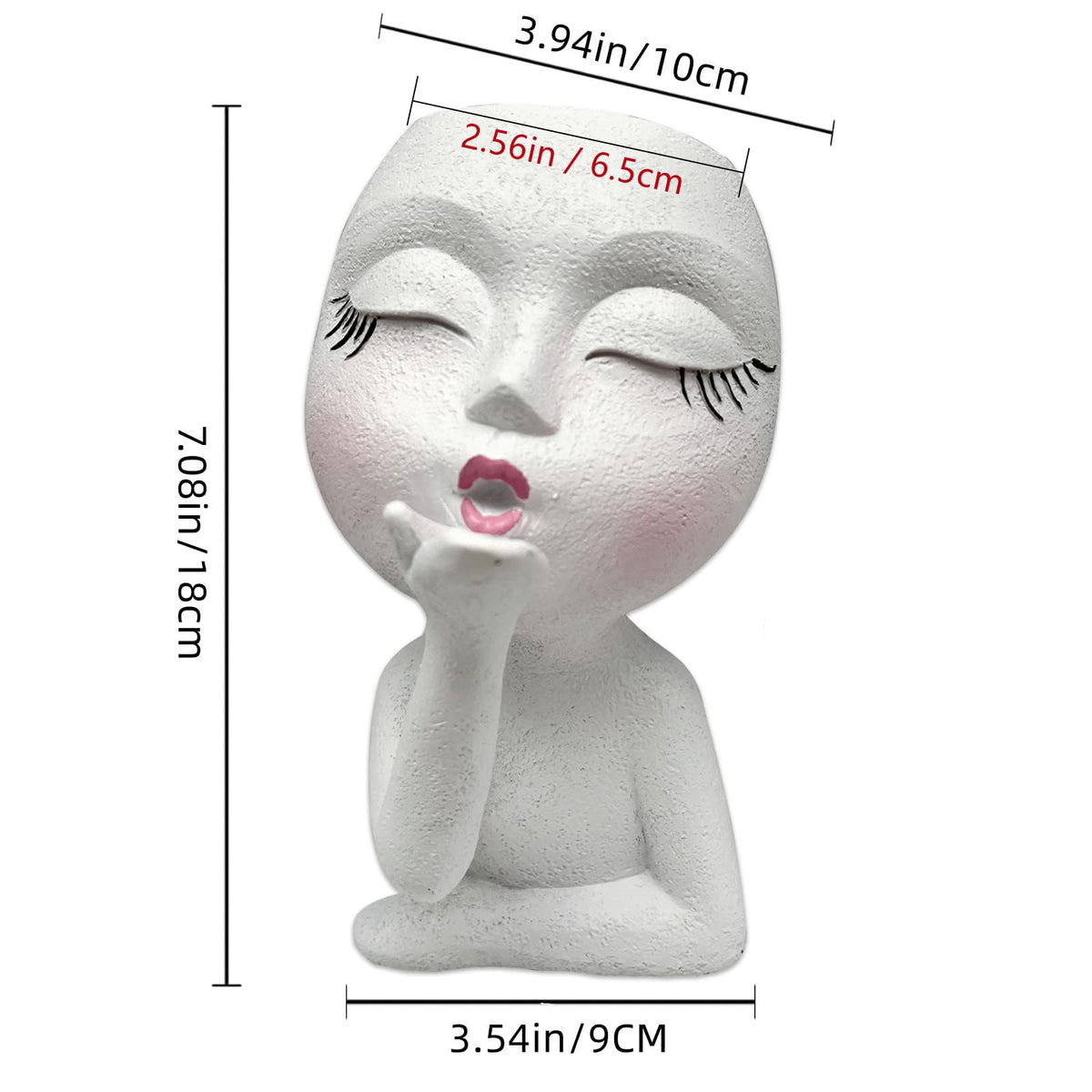 EylbKey cute head planter makes a playful gift for plant lovers.