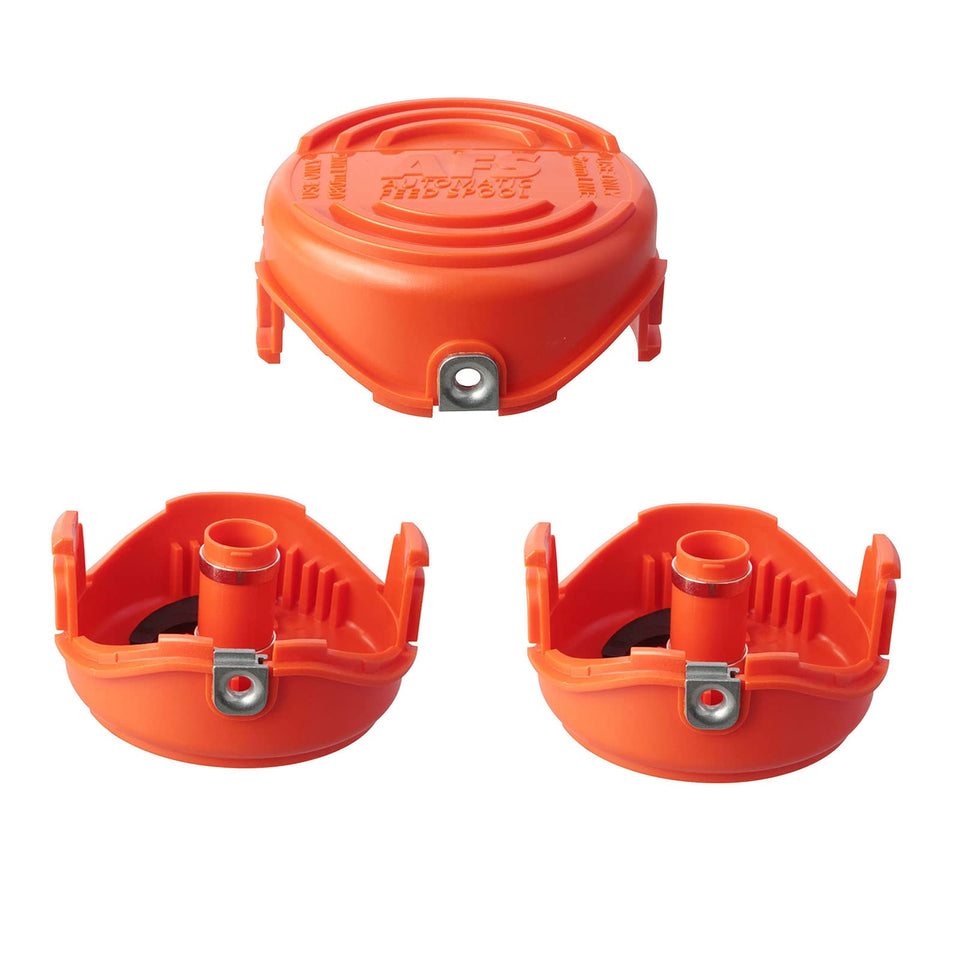 Eyoloty 90583594 spool cover mounted on a Black & Decker trimmer for quick replacement