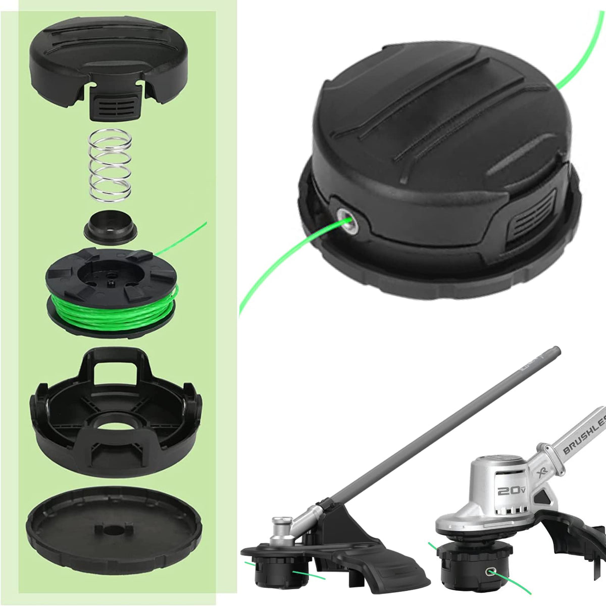 Pre-wound 0.080 inch line from Eyoloty DWO1DT995 for quick mowing