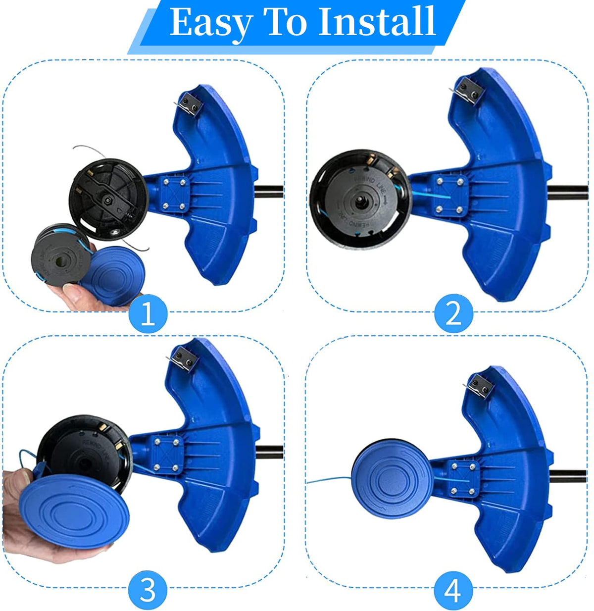 Eyoloty KST 120X-06 dual-line nylon ensures efficient weed cutting.