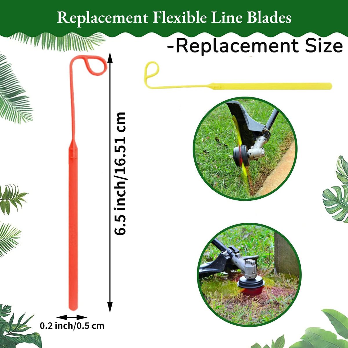 Replacement blades made of flexible copolymer material for long-lasting performance.