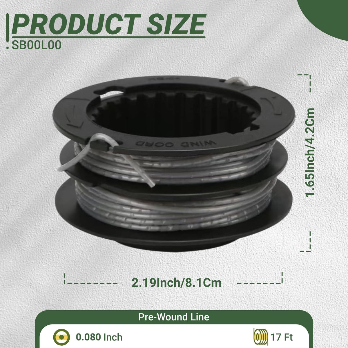 Eyoloty SB00L00 spool twist design reduces drag and noise.