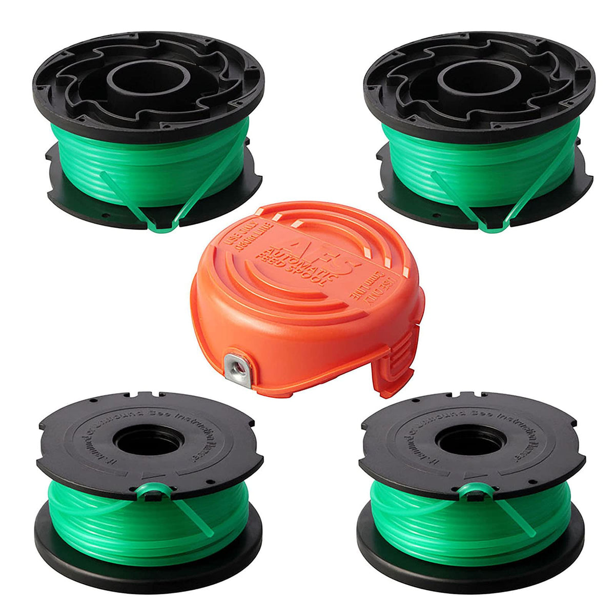 Eyoloty SF-080 four-pack spools ready for quick replacement on compatible trimmers.