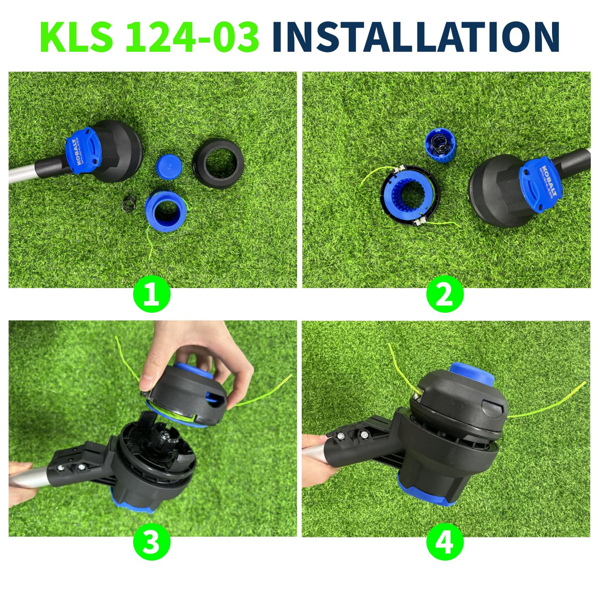 Easy-install Eyoloty spool design for fast maintenance on Kobalt trimmers