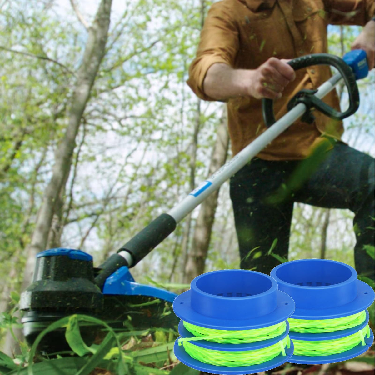 Eyoloty spool ready for trimmer attachment and versatile use