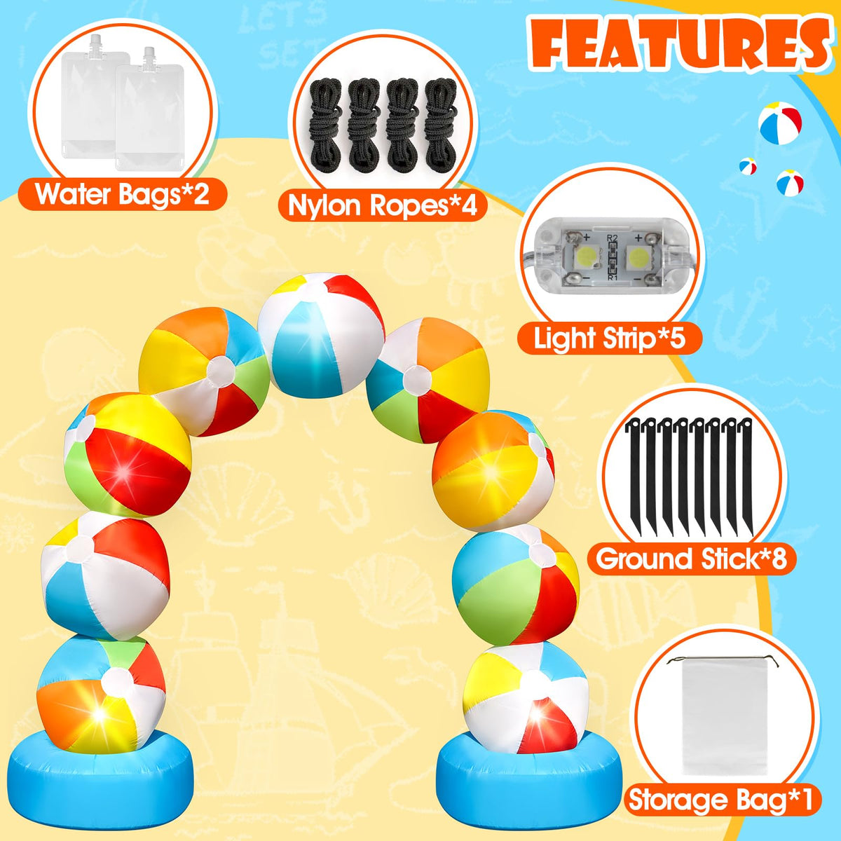 Eyourlife built-in blower inflates quickly for immediate display.