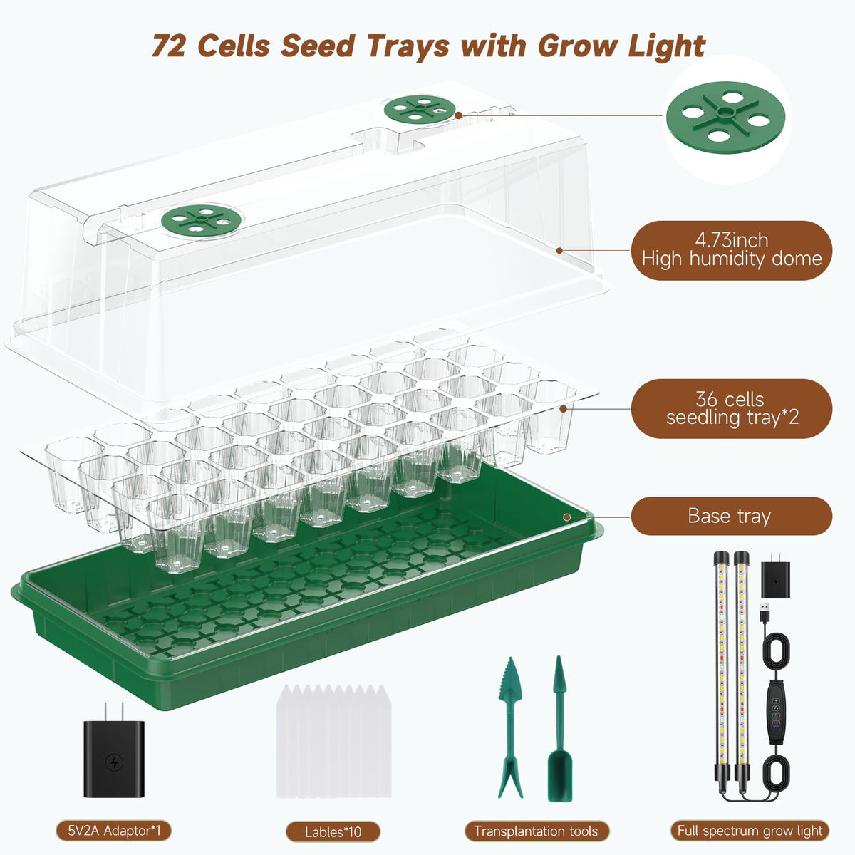 Eyriolya 5-dimmable-brightness option tailors light intensity for different stages.