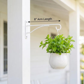 Eyrosa 8-inch plant hanger fence decor enables quick outdoor styling with secure lightweight attachments.