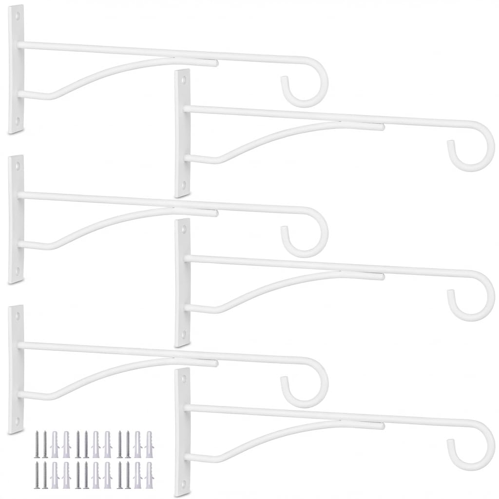 Eyrosa 8-inch plant hanger wall mount showcases a minimalist, rust-resistant bracket for lightweight decor.