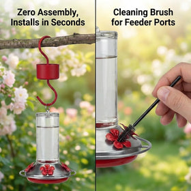 Eyrosa ant moat includes cleaning brushes for easy maintenance.