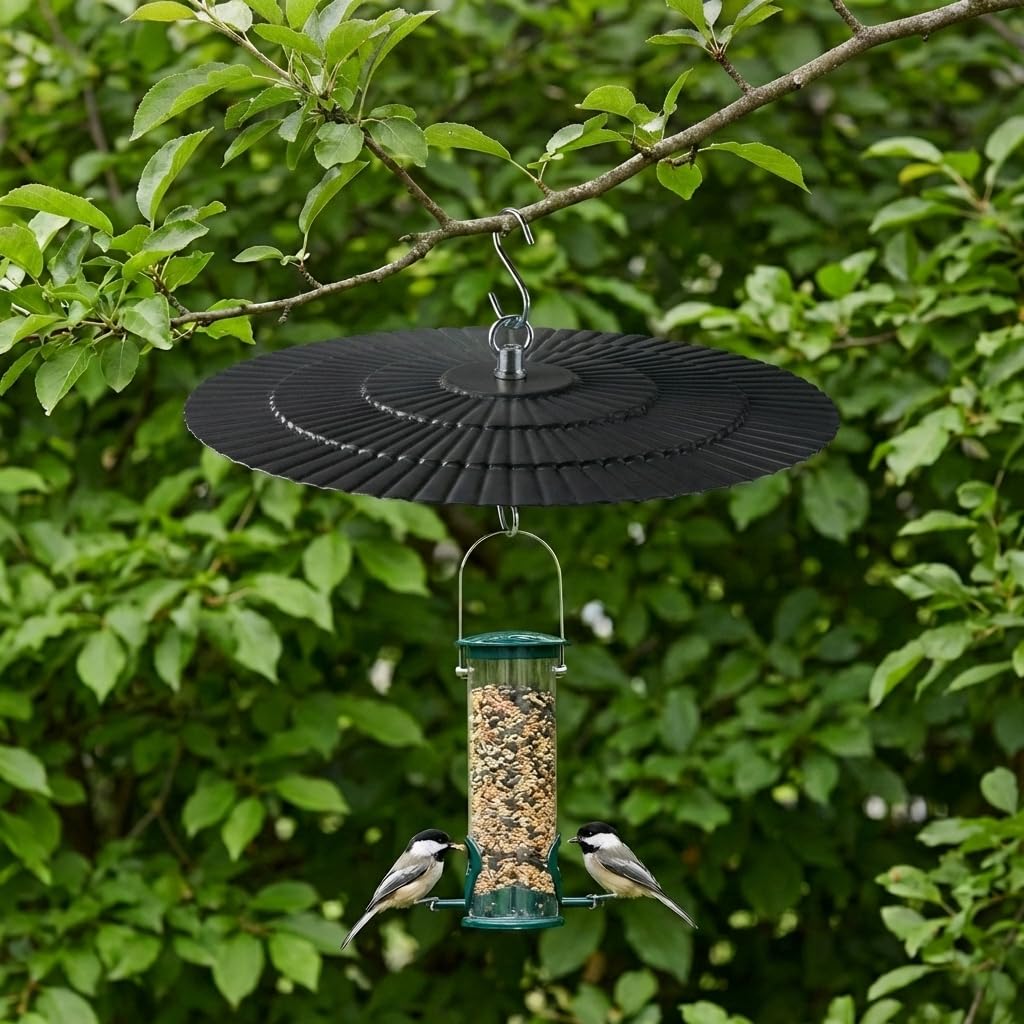 Eyrosa classic black dome complements modern garden hooks with a sleek, durable weather shield.