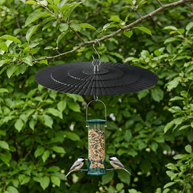 Eyrosa classic black dome complements modern garden hooks with a sleek, durable weather shield.