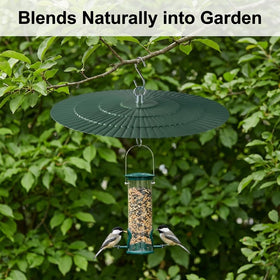 Eyrosa metal shade for small bird feeders offers durable weather protection