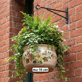 Eyrosa metal wall bracket with universal mount ideal for pots and lanterns.