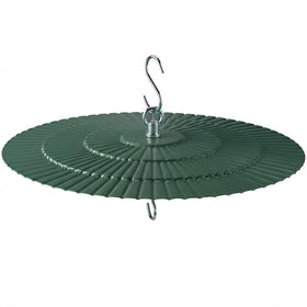 Eyrosa rain guard umbrella dome in forest green keeps seeds dry for visiting birds