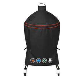 EZ-DONGTENG grill cover 33dia-48h shields Kamado Joe from rain and sun.
