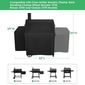 EZ-DONGTENG cover shows extension sleeves around side fire box for a snug fit