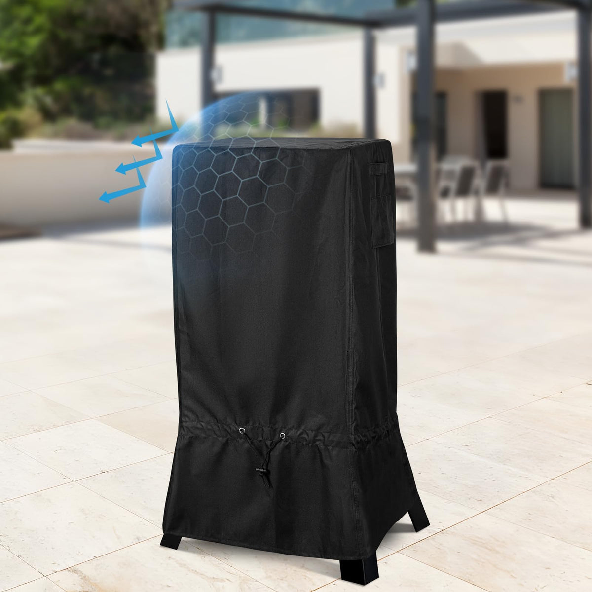 EZ-DONGTENG smoker cover with side air vents improving airflow