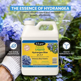 Hydroponic setup using EZ-GRO nutrient solution for thriving indoor plants.