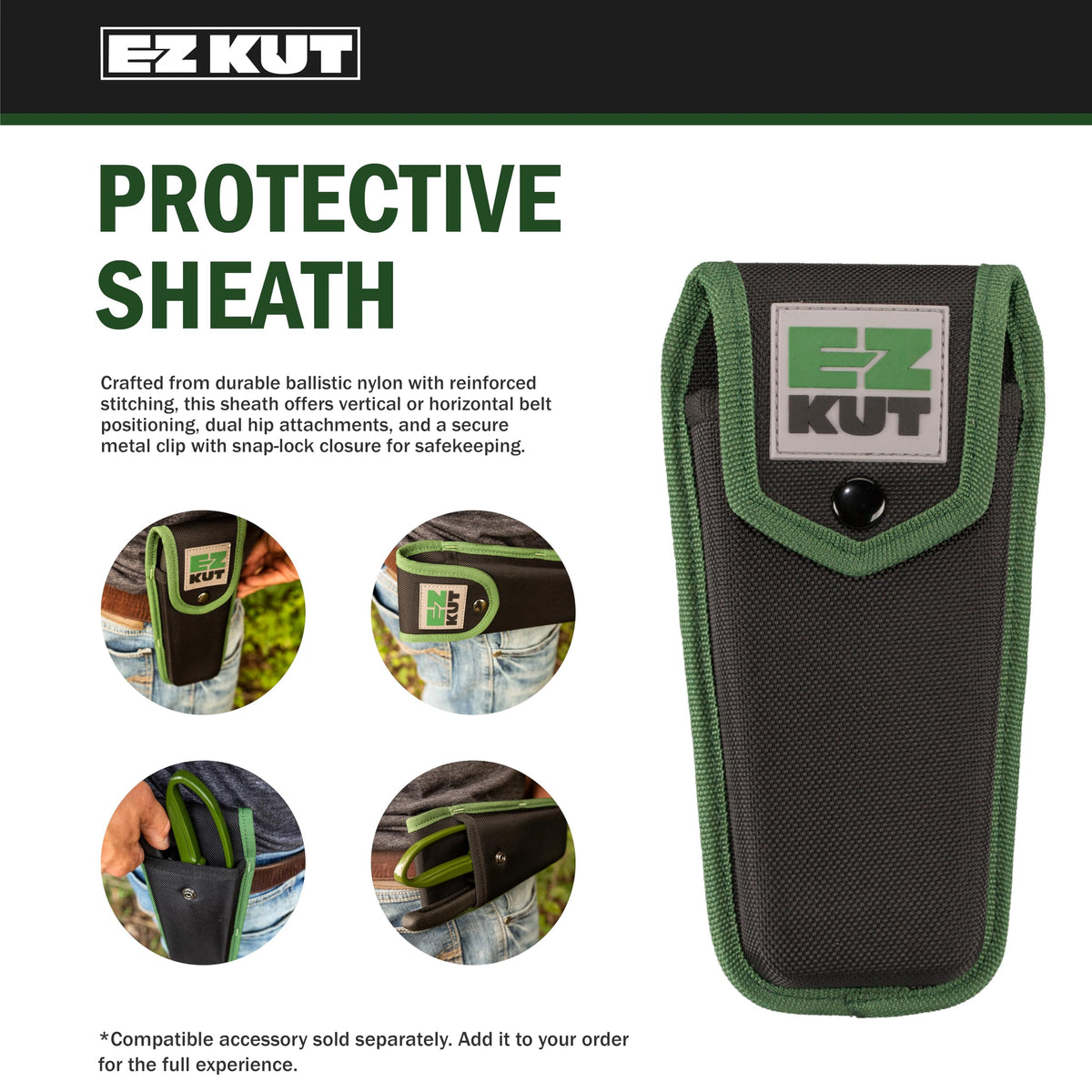 EZ Kut heavy-duty pruning shears green blade stays sharp over time.