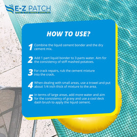 EZ Patch 2 design-ready options on patio for customized looks.