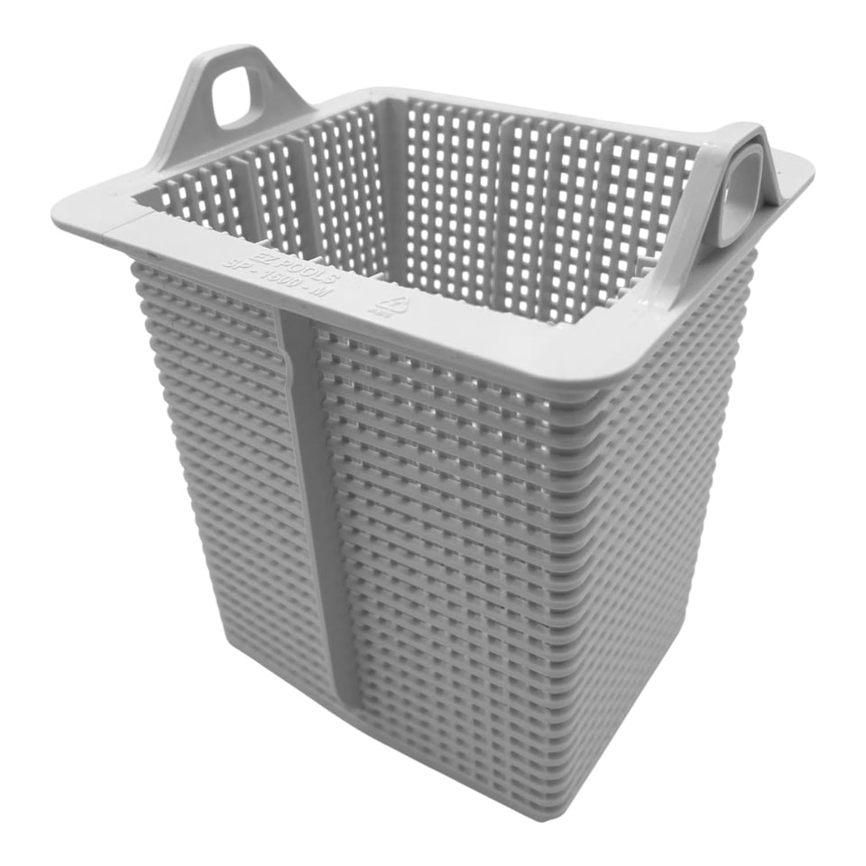 EZ POOLS reinforced-duty pump basket main view showing rugged, long-lasting construction for reliable pool circulation.