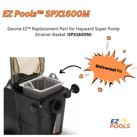 EZ POOLS reinforced-duty pump basket vented-base supports steady water flow.