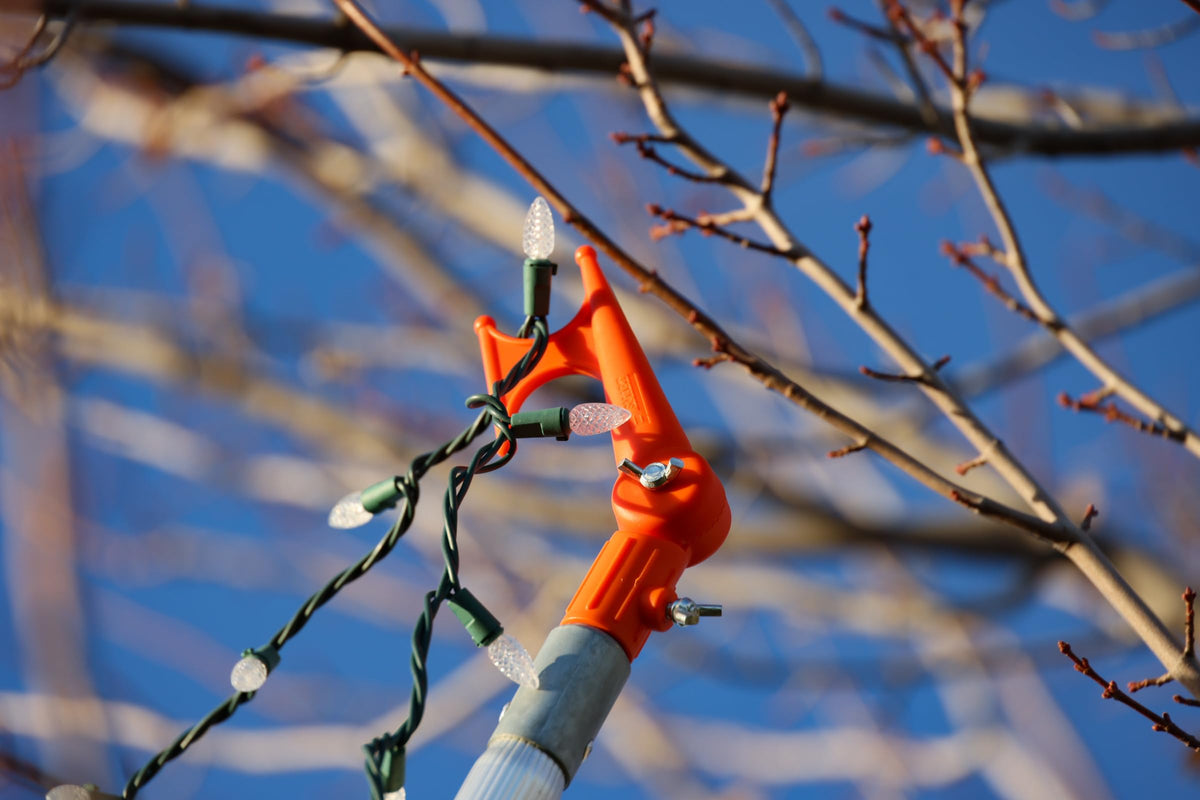 Extend reach with EZ SMART Handy Hook attached to extension poles