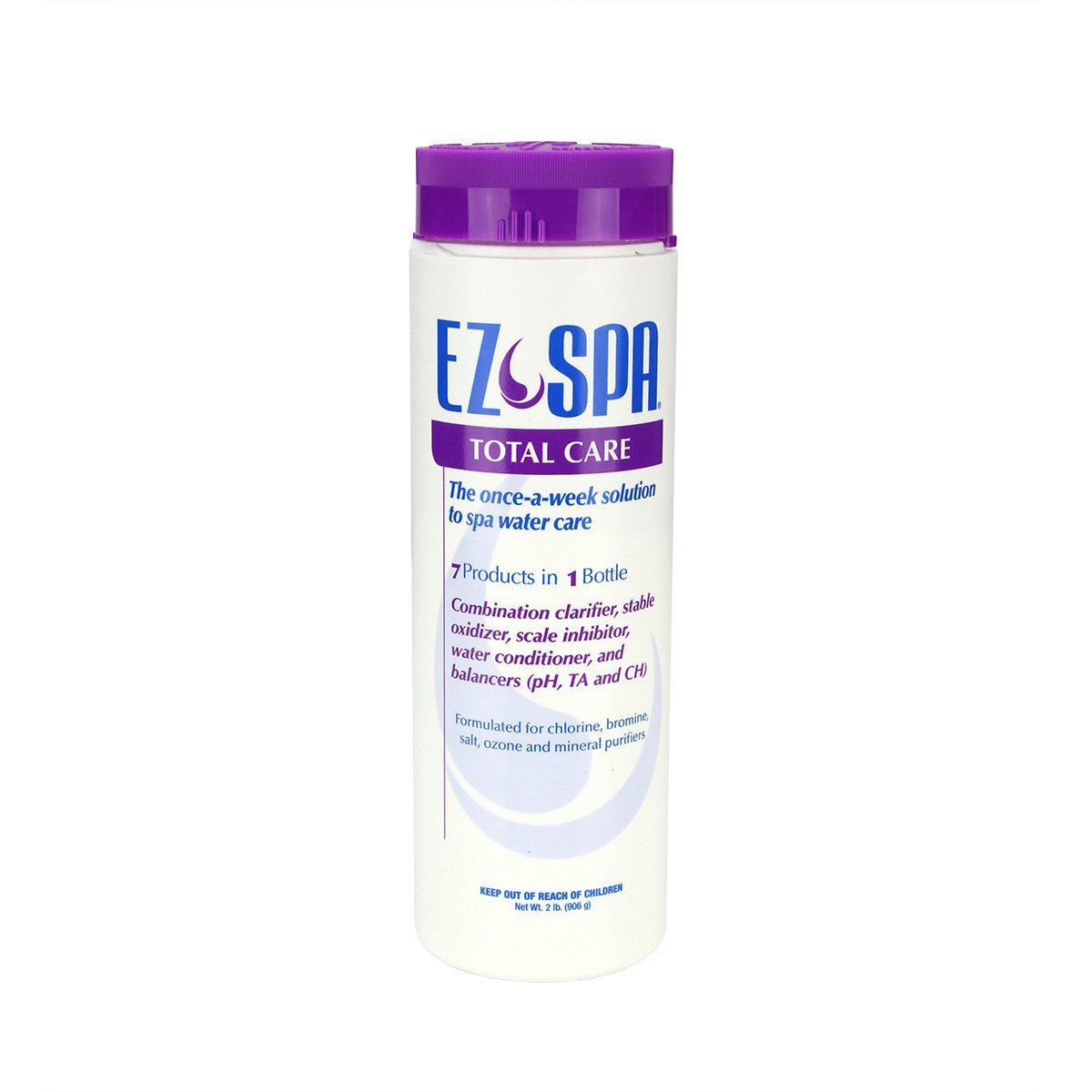 EZ Spa Total Care bottle pour for easy weekly spa water treatment.