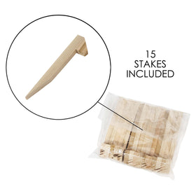 EZ-Straw blanket secured with biodegradable stakes to prevent washout.