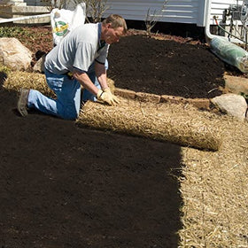 EZ-Straw erosion control on slopes stabilizes soil.