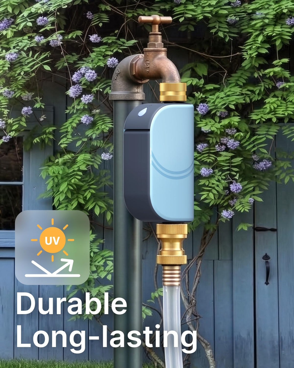 EZAIoT water timer flow meter display for precise watering