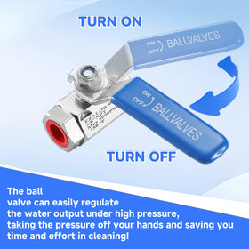 EZALOR stainless steel ball valve body provides durable, leak-resistant performance
