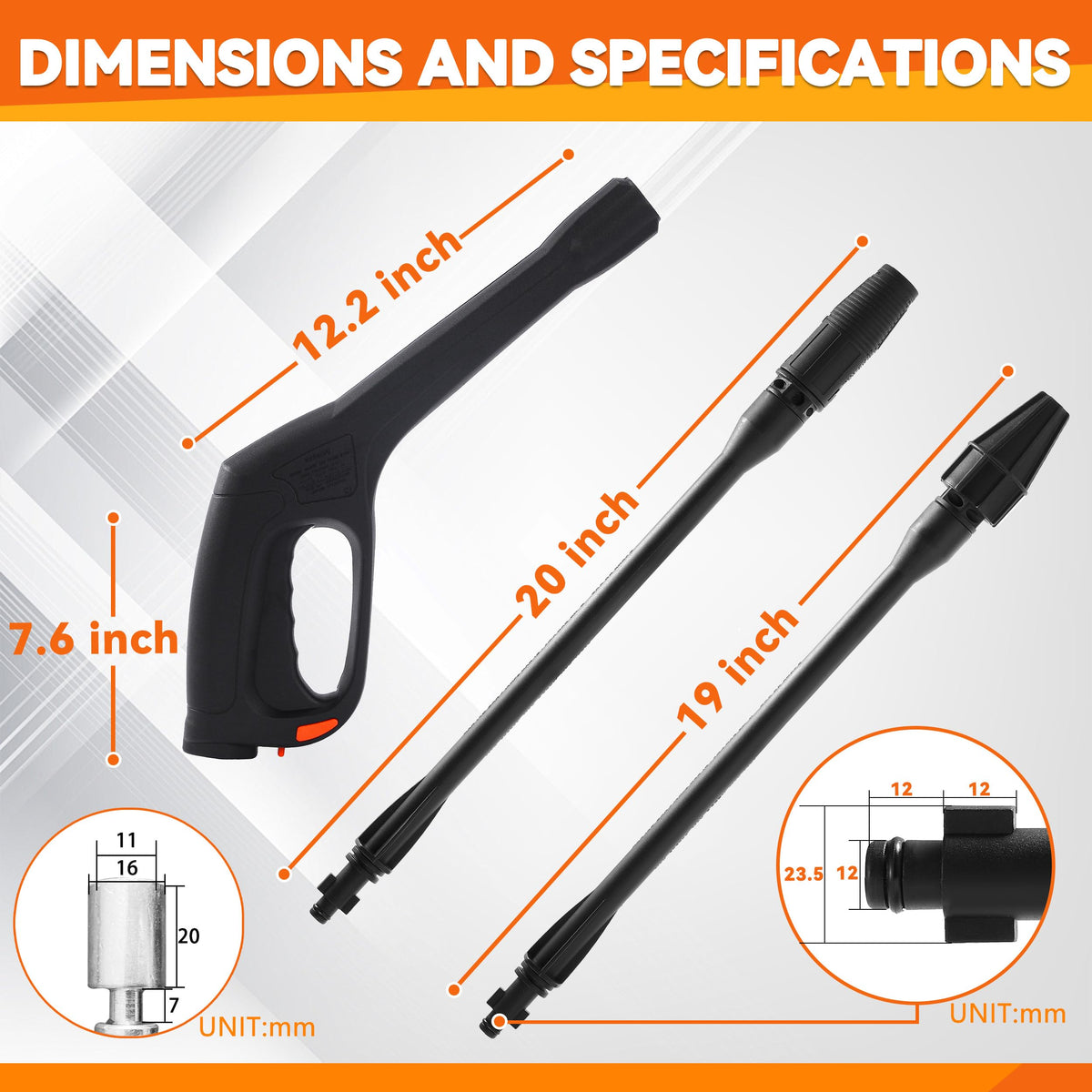 EZALOR Turbo Wand delivers concentrated cleaning power for driveways and concrete.