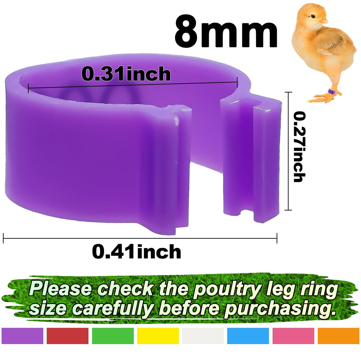 EZEELAI clip-on leg bands enable fast, tool-free installation for busy breeders.