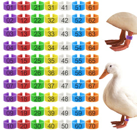 EZEELAI colorful numbered duck leg rings for quick flock identification