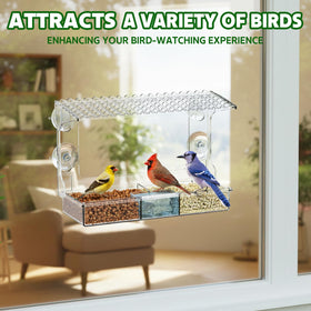EZIYIN durable acrylic feeder withstands weather for long-lasting window viewing.