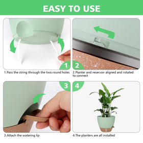 Modern green design of Ezmixcoop planter complements home and garden spaces.