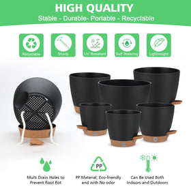 Ezmixcoop 6in pot with water reservoir and airflow-friendly design.