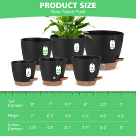 Ezmixcoop 8in pot showing reservoir and drainage for healthy indoor plants.