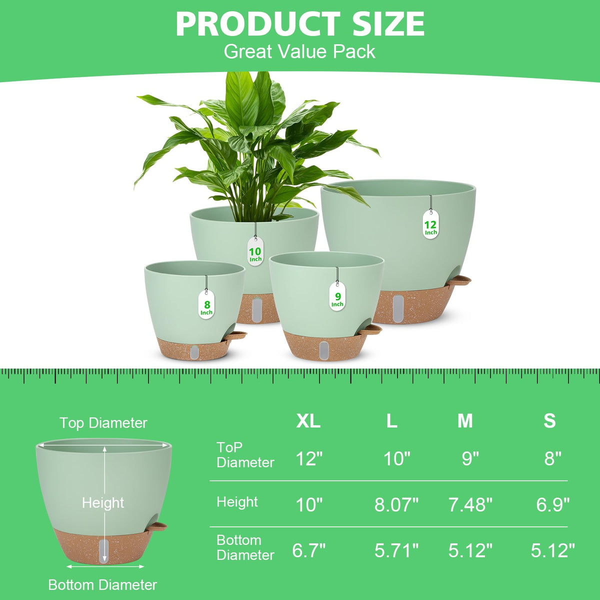 Removable saucer reservoir and water system in a 12-inch Ezmixcoop pot.