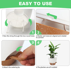 Ezmixcoop reservoir saucers protect floors and spills.