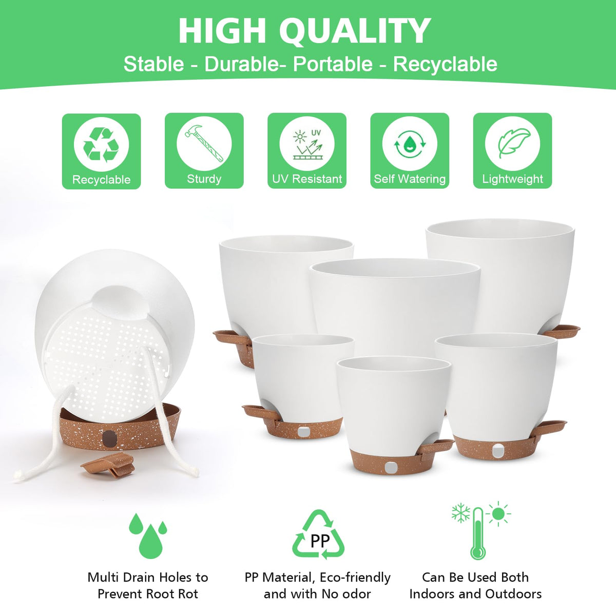 Ezmixcoop 5.5-inch pot with reservoir for long intervals.