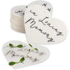 Ezoon seed paper heart in loving memory ready for planting and remembrance