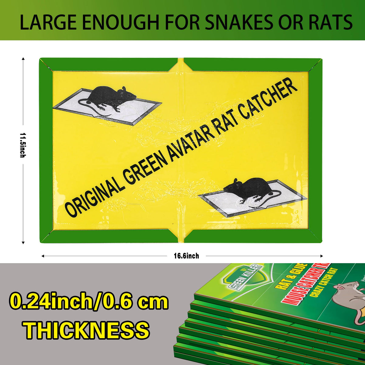 Ezoon glue-board extended for placement along common snake paths