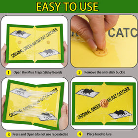 Ezoon thick cardboard board resists movement for stable trapping.